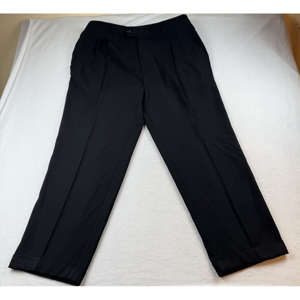 Hugo Boss Hogan Golf Pants Cuffed Pleated Men's Size 38 Black